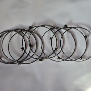 Elegant Black and Silver Bangles